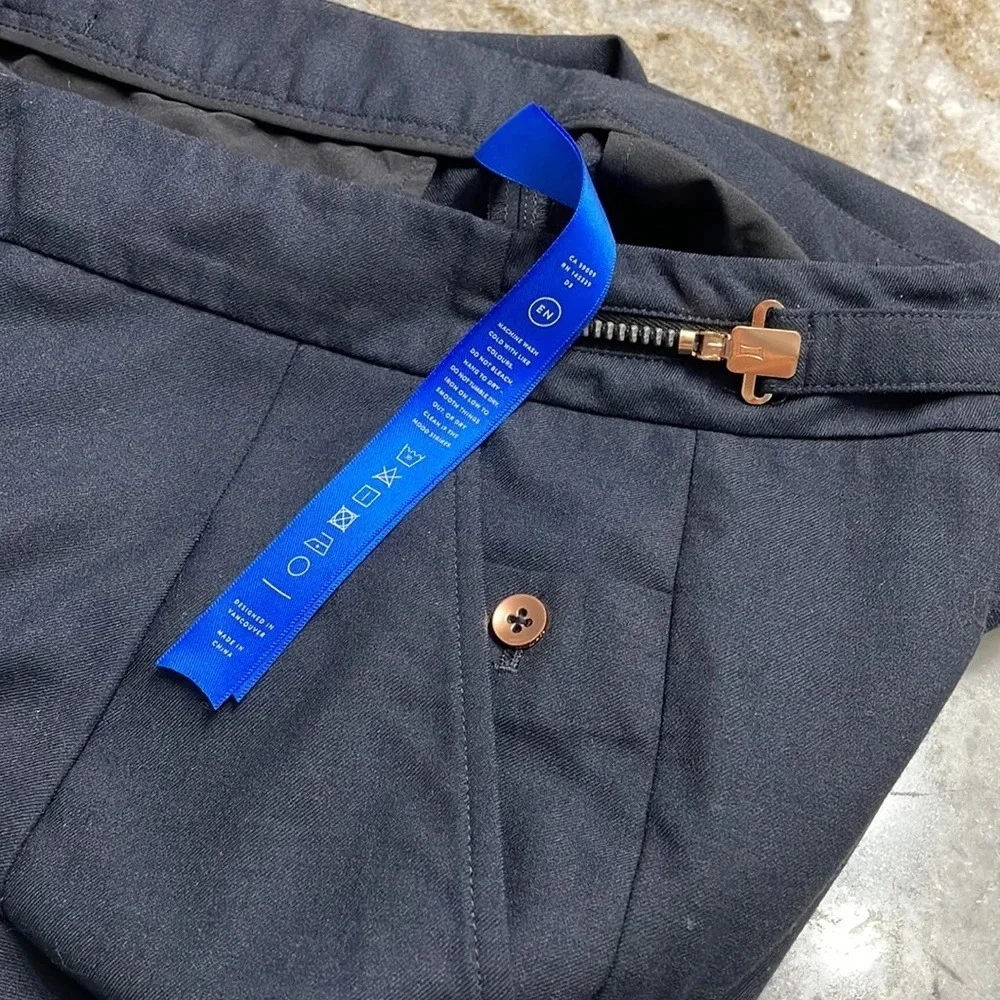 Kit and Ace Straight Leg Trouser High Rise Adjustable Zip Waistband 6